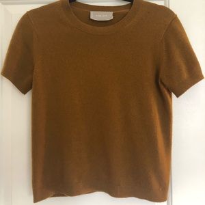 Cashmere short sleeved sweater shirt everlane